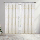 4 of 4:Rideau de fenêtre brodé floral Amira avec cantonnière et support, 55 x 84 pouces 