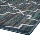 5 of 13:Capri 3-Piece Crosshatch Design Rug Set, Blue-Gray, 5x7 Feet 