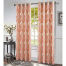 5 of 5:Tropic Metallic Floral Jacquard Grommet Window Panel, 54x84 Inches 