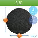 2 of 7:Spigo Round Replacement Compost Bin Carbon Filter Set, 4 Count, 5.25 Inches 