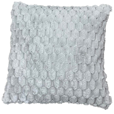 2 of 6:EClair Honeycomb Faux Fur Decorative Throw Pillow, 20x20 Inches 