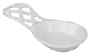 1 of 6:Home Basics Lattice Collection Cast Iron Spoon Rest, White 
