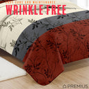 5 of 7:PREMIUS Isabella 3 Piece Microfiber Wrinkle-Free Quilt Set, Brick-Gray-Beige 