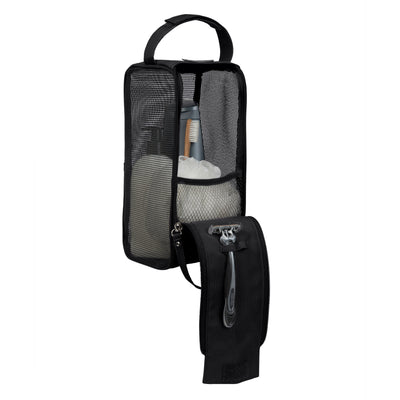 2 of 4:Trousse de toilette suspendue Simplify en maille noire 