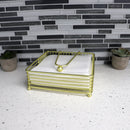 5 of 5:Home Basics Halo Steel Napkin Holder with Weighted Pivoted Arm, Gold 