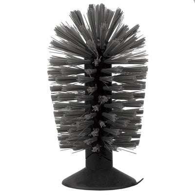 1 of 5:Brosse d'évier à ventouse Home Basics en plastique, noire 