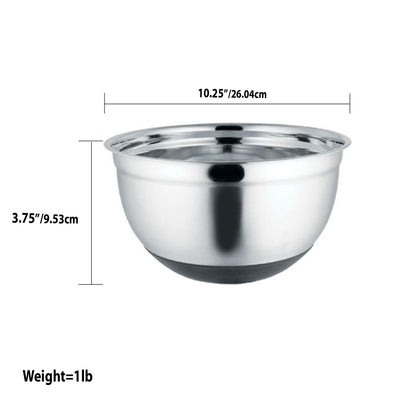 2 of 2:Bol mélangeur en acier inoxydable Home Basics avec base antidérapante 