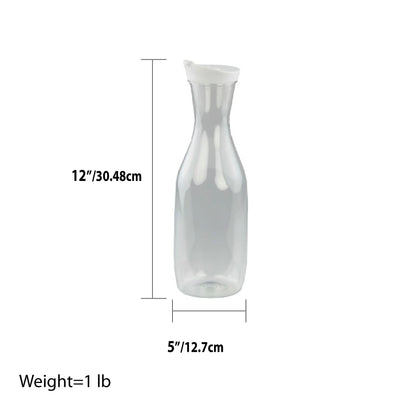 2 of 2:Conceptos básicos del hogar 58 oz. Jarra clásica de plástico a prueba de goteo para bebidas, transparente 