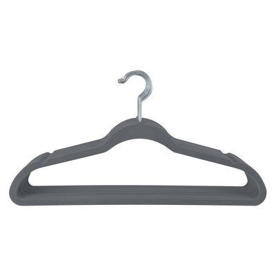1 of 4:Simplify 10 Super Slim Velvet Huggable Hangers in Grey 