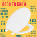8 of 14:PREMIUS Beveled Plastic Toilet Seat, Standard Round, 17 Inches 