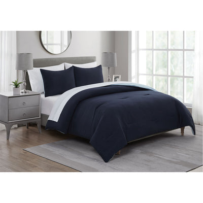 5 of 5:VCNY Solid Soft Wash Comforter Set 
