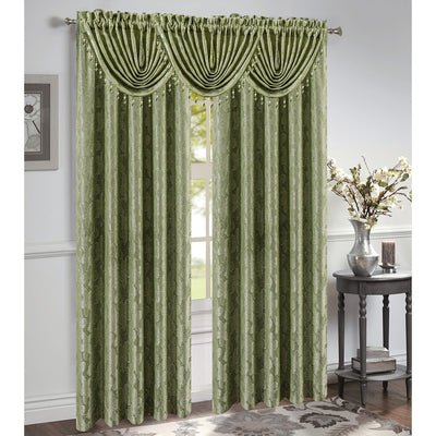 15 of 18:Roxanne Jacquard Rod Pocket Window Panel and Valance Treatment, All Sold Separately 