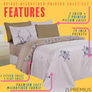9 of 12:PREMIUS Premium Goldie 4 & 6 Piece Microfiber Printed Wrinkle-Free Sheet Set 