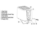 5 of 5:Grille-pain Continental 2 tranches Cool Touch, blanc, 6 x 9 x 5,5 pouces 