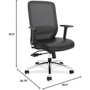 5 of 5:HON Exposure Task Mesh High-Back Computer Chair with Leather Seat, Black 