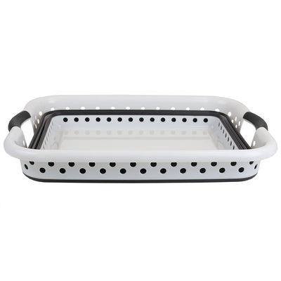 3 of 5:Home Basics Collapsible Laundry Basket, Grey 