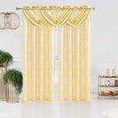 1 of 21:Lizet Damask Jacquard Rod Pocket Window Panel and Valance Treatments, All Sold Separately 