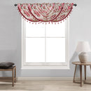 7 of 16:Teagan Floral Printed Crushed Satin Rod Pocket Window Panel and Waterfall Valance Treatments 