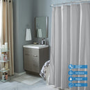 3 of 4:Rideau de douche Bath Bliss en microfibre douce au toucher, motif diamant, couleur argent 