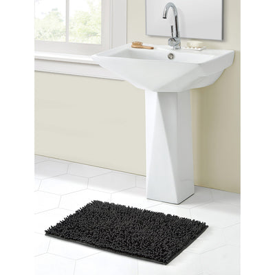 2 of 2:Tapis de bain antidérapant en forme de nouilles, noir, 45 x 71 cm 