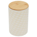 1 of 4:Grand pot en céramique Home Basics Scallop avec couvercle en bambou 