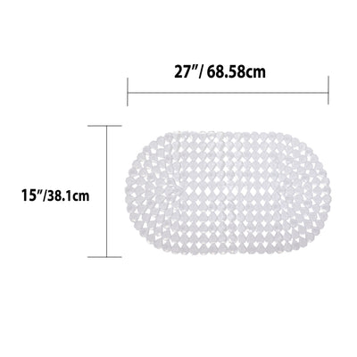5 of 5:Home Basics Diamond Plastic Bath Mat, Clear 