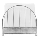 2 of 4:Home Basics Pave Free Standing Steel Napkin Holder, Chrome 