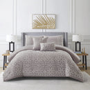 6 of 12:Jezebelle 5 Piece Embroidered Textured Design Comforter Set 