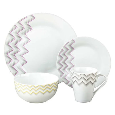 3 of 4:Vajilla de cerámica PREMIUS de 16 piezas, porcelana resistente al calor 