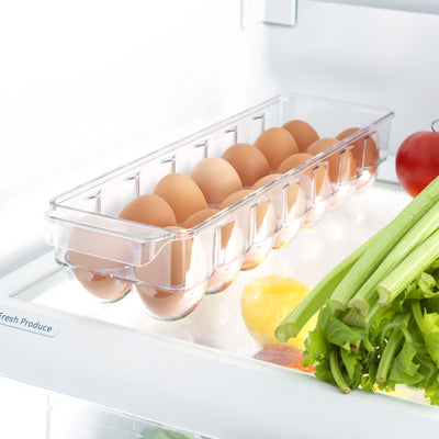 5 of 7:Porte-œufs Home Basics avec couvercle transparent, 14 charges 