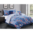 2 of 2:Premius Natalie 7 Piece Oversized Comforter Set, Blue 