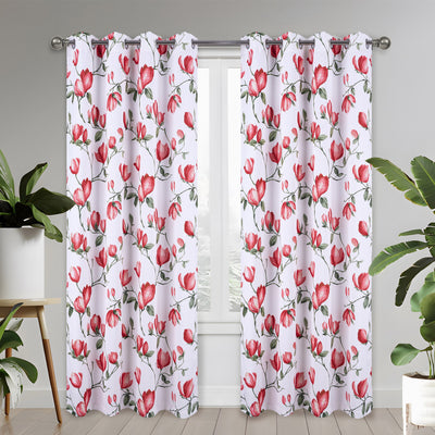 3 of 5:Regina Floral Room Darkening Grommet Window Panel, 54x84 Inches 