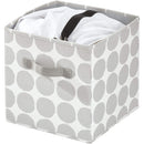 1 of 3:InterDesign Dot Cubo de almacenamiento de tela con dos asas laterales, gris, 13 x 13 x 13 pulgadas 