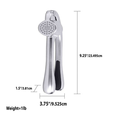2 of 2:Home Basics Nova Collection Zinc Garlic Press, Silver 