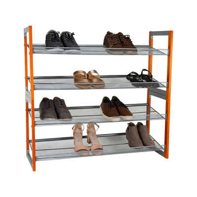 2 of 4:Neu Home Wooden Stackable Shoe Rack 