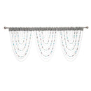 6 of 6:Bohemia Beaded Waterfall Valance, Gray-Multi, 40x25 Inches 