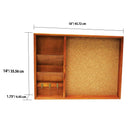 4 of 4:Tableau d'affichage mural en bois Home Basics, pin 