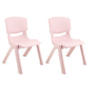 1 of 8:Chaises d'apprentissage empilables en plastique pour enfants JOON, rose poudré, 52,1 x 32,7 x 28 cm, lot de 2 (lot de 2) 