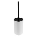 1 of 4:Brosse WC et support Bath Bliss bicolores, noir et blanc 