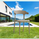 12 of 20:Chaises de salle à manger empilables en plastique Just Relax Jasper pour piscine, intérieur/extérieur, lot de 4 