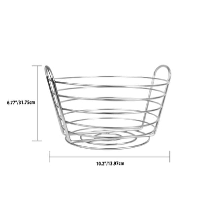 6 of 6:Home Basics Simplicity Collection Fruit Basket, Satin Chrome 