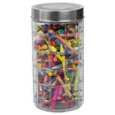 4 of 7:Home Basics Chex Collection 52 oz. Large  Glass Canister with Stainless Steel Lid 