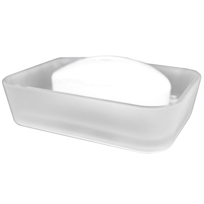1 of 5:Home Basics Jabonera de plástico recubierto de caucho esmerilado 