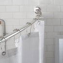 2 of 4:Bath Bliss Suction Cup Mount Curved Shower Rod in Chrome 