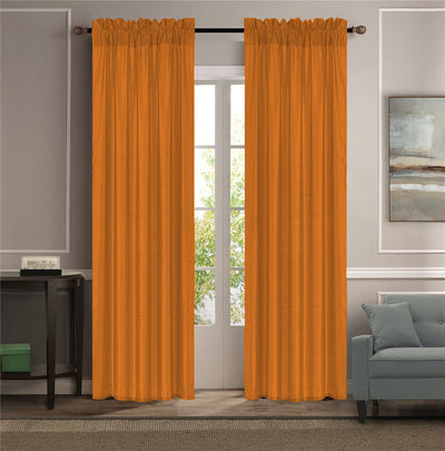 5 of 17:Melanie Faux Silk Rod Pocket Window Panel, 55x84 Inches 