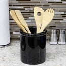 4 of 4:Pot à ustensiles en céramique émaillée Home Basics, noir 