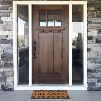 6 of 6:Achim Go Away Printed Coir Doormat, Brown, 18x30 Inches 