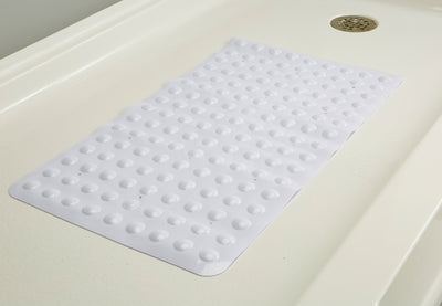 2 of 3:Alfombrilla de baño antideslizante Sanitized Bath Bliss en color blanco 
