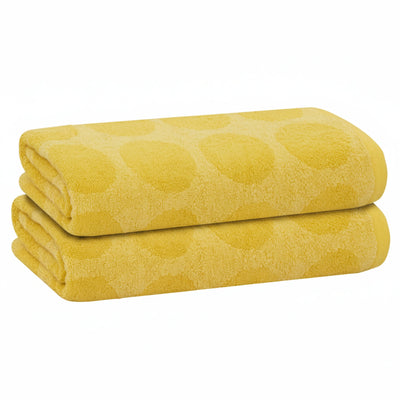 3 of 42:PREMIUS 2 Pack Circles 100% Cotton Yarn Dyed Bath Sheet Towel, 32x64 Inches 