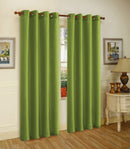 1 of 1:Melanie Faux Silk Grommets Window Panel, Green, 55x84 Inches 